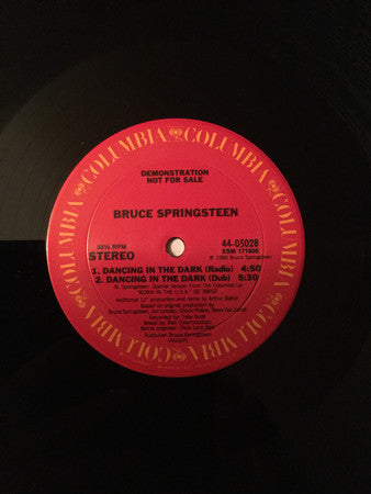 Bruce Springsteen : Dancing In The Dark (12", Single, Promo, Pit)