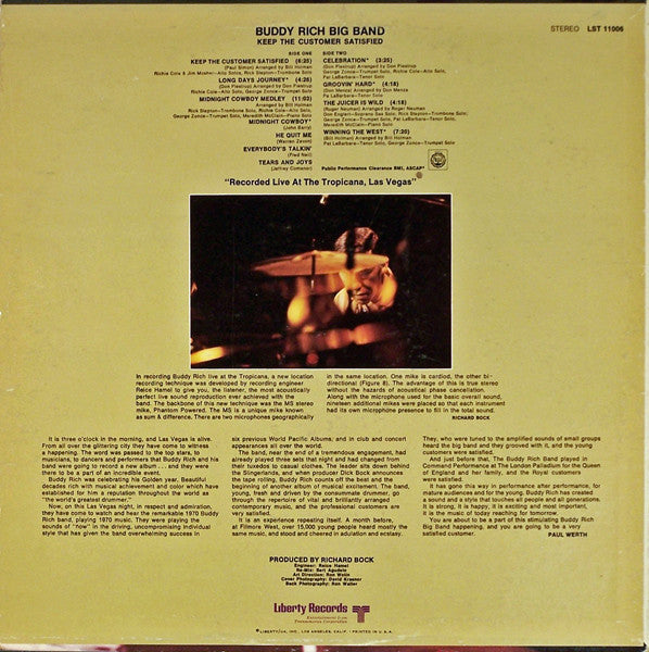 Buddy Rich Big Band : Keep The Customer Satisfied (LP, Album)