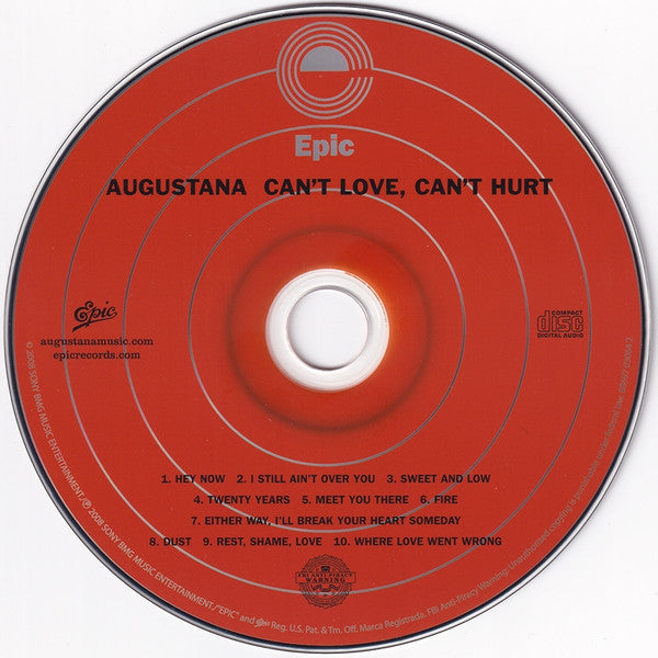 Augustana : Can't Love, Can't Hurt (CD, Album)