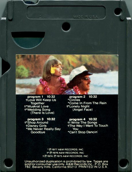 Captain And Tennille : Captain & Tennille's Greatest Hits (8-Trk, Comp, Club)