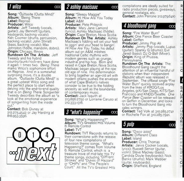 Various : Next @ Radio 014 (CD, Promo, Smplr)