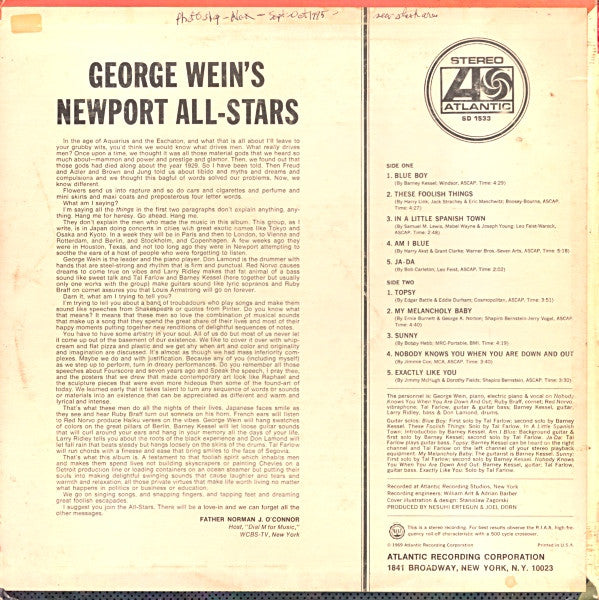 George Wein & The Newport All-Stars : George Wein's Newport All-Stars (LP, Album, Promo)