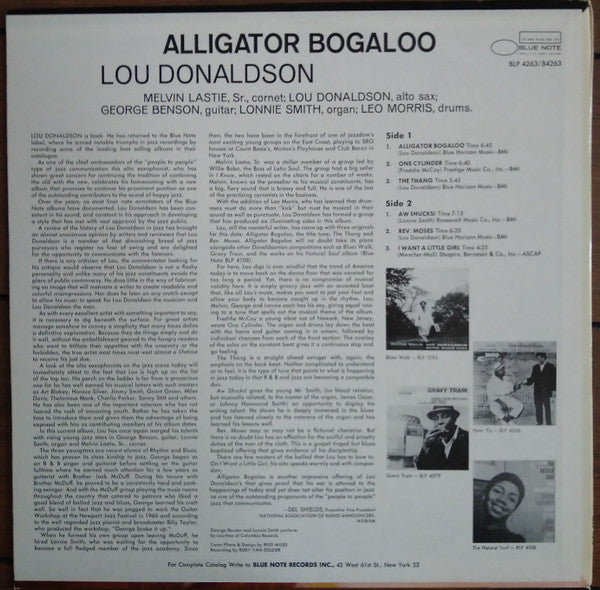 Lou Donaldson : Alligator Bogaloo (LP, Album)