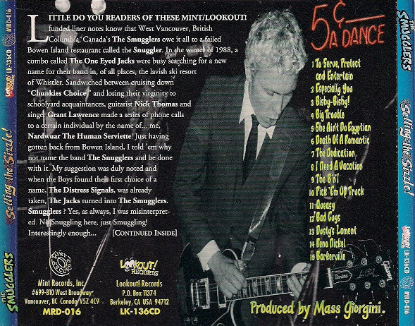 The Smugglers : Selling The Sizzle (CD, Album)