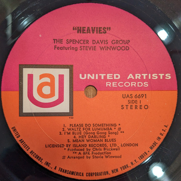The Spencer Davis Group Featuring Steve Winwood : Heavies (LP, Album)