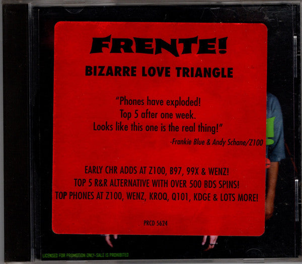 Frente! : Bizarre Love Triangle (CD, Single, Promo)