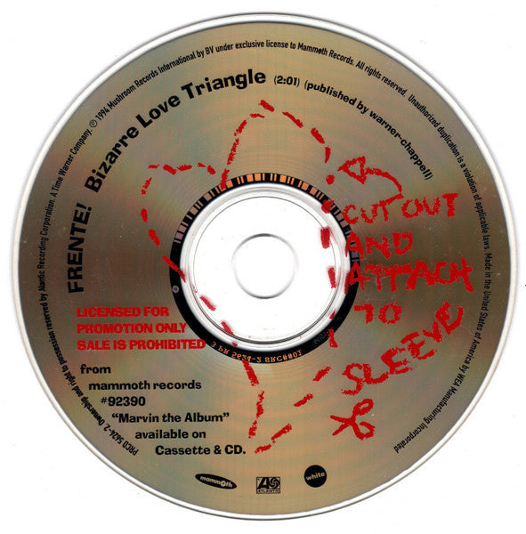 Frente! : Bizarre Love Triangle (CD, Single, Promo)