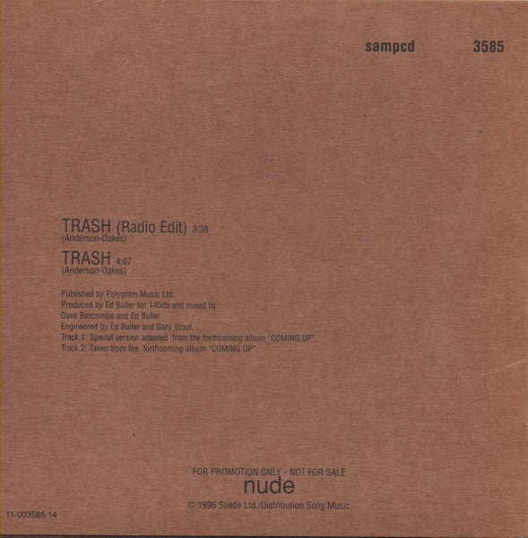 Suede : Trash (CD, Single, Promo)