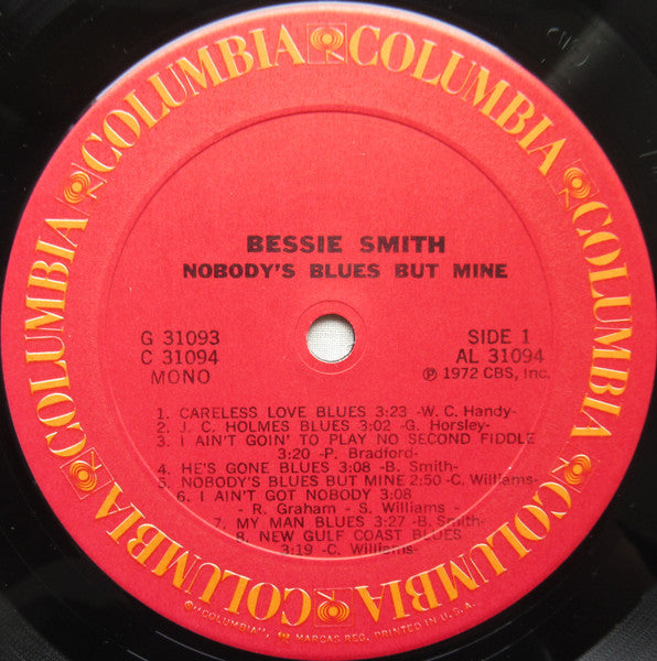 Bessie Smith : Nobody's Blues But Mine (2xLP, Comp, Mono)