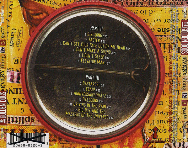The Golden Dogs : Every Thing In 3 Parts (CD, Album)