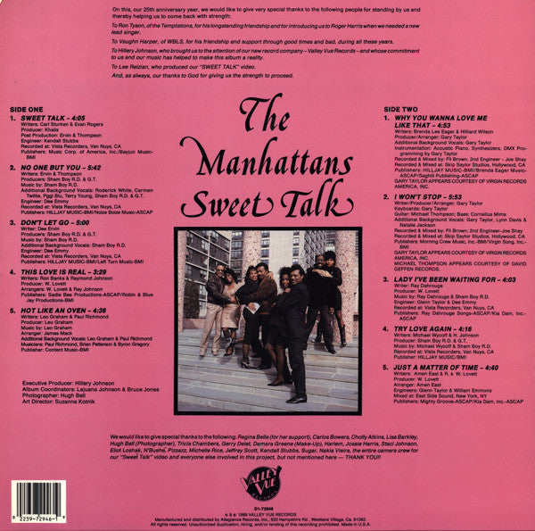 The Manhattans* : Sweet Talk (LP, Album)