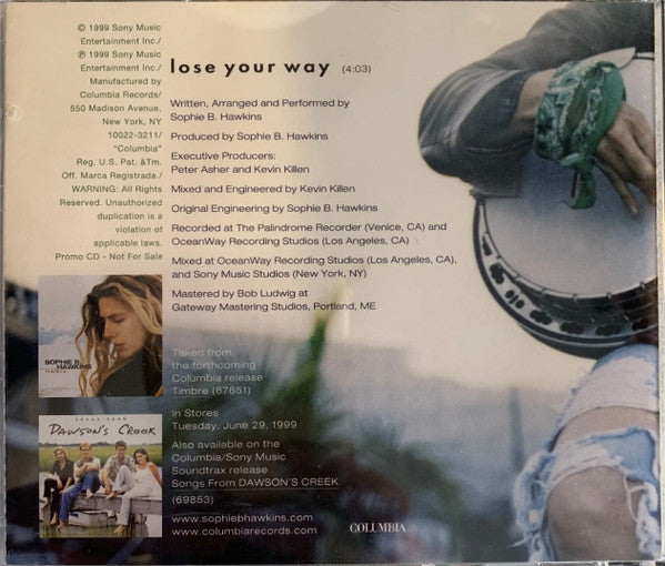 Sophie B. Hawkins : Lose Your Way (CD, Single, Promo)