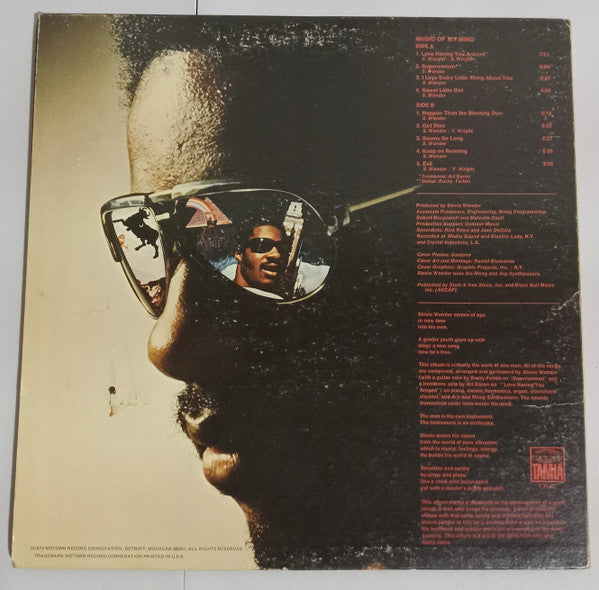 Stevie Wonder : Music Of My Mind (LP, Album, Gat)