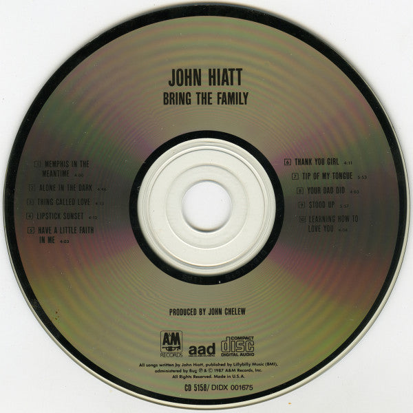 John Hiatt : Bring The Family (CD, Album)