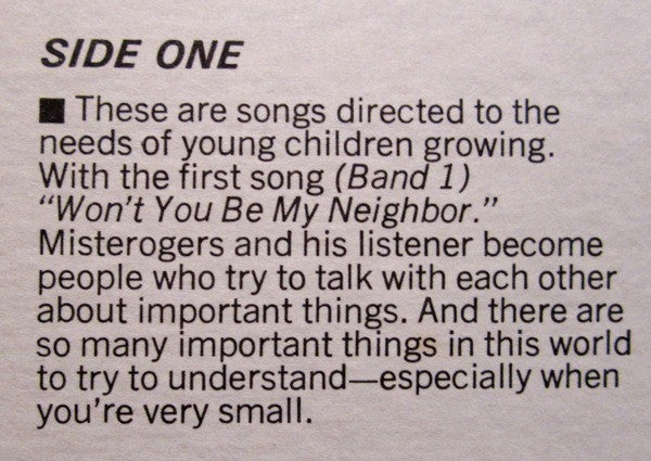 Misterogers* : Won't You Be My Neighbor? (LP, Album)