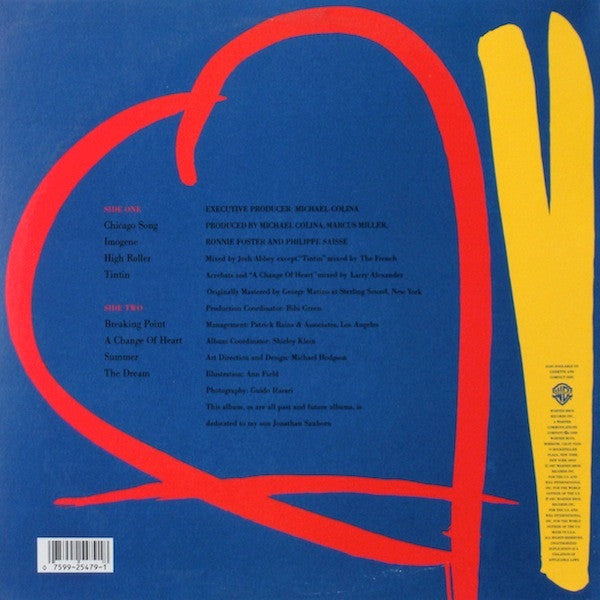 David Sanborn : A Change Of Heart (LP, Album, Club)