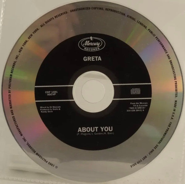 Greta (5) : About You (CD, Single, Promo)