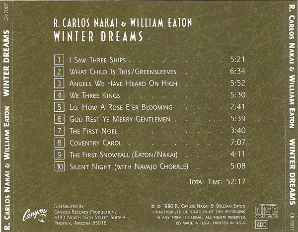 R. Carlos Nakai ■ William Eaton* : Winter Dreams For Christmas (CD, Album)