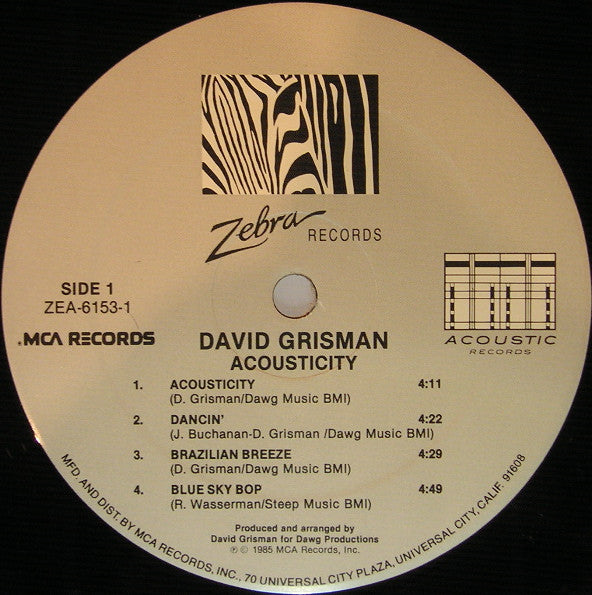David Grisman : Acousticity (LP, Album)