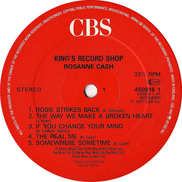 Rosanne Cash : King's Record Shop (LP, Album)