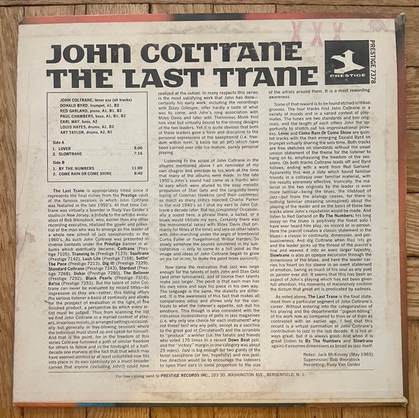 John Coltrane : The Last Trane (LP, Album, Mono)