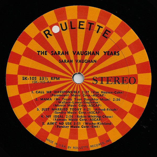 Sarah Vaughan : The Sarah Vaughan Years (2xLP, Comp, Box)