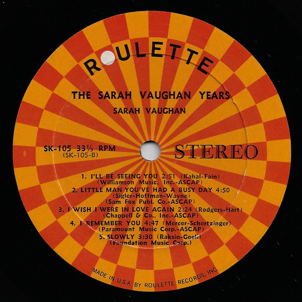 Sarah Vaughan : The Sarah Vaughan Years (2xLP, Comp, Box)