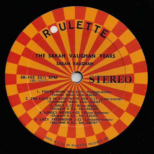Sarah Vaughan : The Sarah Vaughan Years (2xLP, Comp, Box)