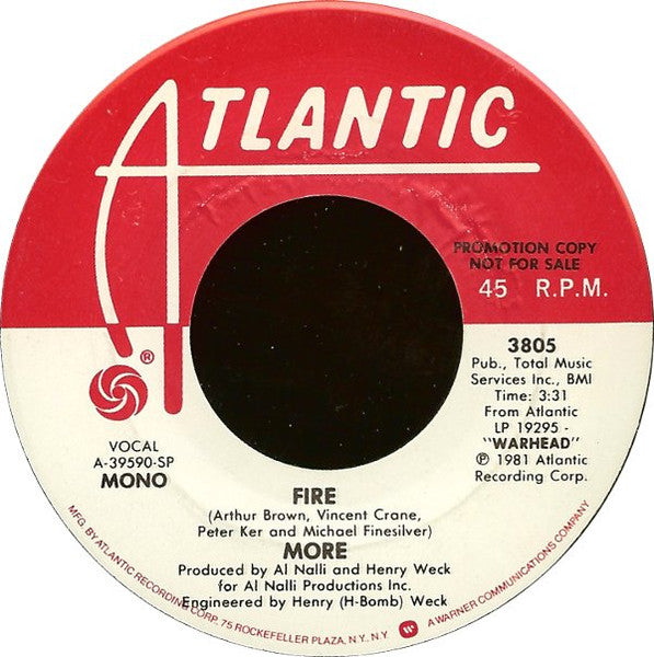 More (4) : Fire (7", Mono, Promo, SP )