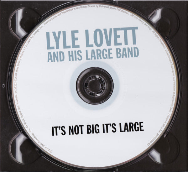 Lyle Lovett And His Large Band : It's Not Big It's Large (CD, Album)