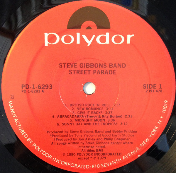 Steve Gibbons Band : Street Parade (LP, Album, 72,)