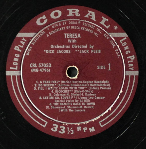 Teresa Brewer : Teresa (LP, Comp, Mono)