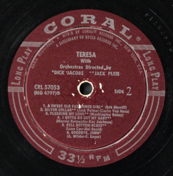 Teresa Brewer : Teresa (LP, Comp, Mono)