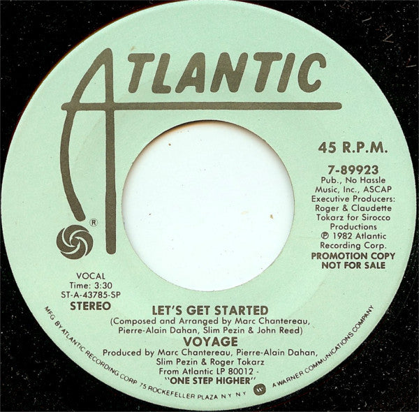 Voyage : Let's Get Started (7", Mono, Promo)