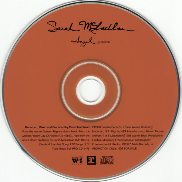 Sarah McLachlan : Angel (CD, Single, Promo)