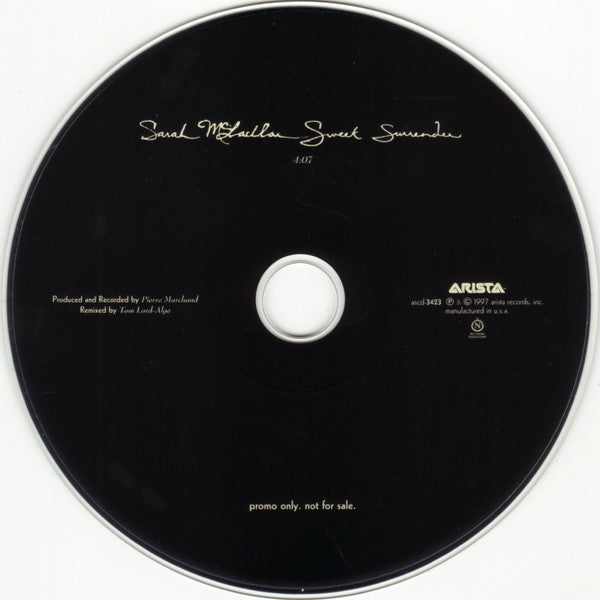 Sarah McLachlan : Sweet Surrender (CD, Single, Promo)