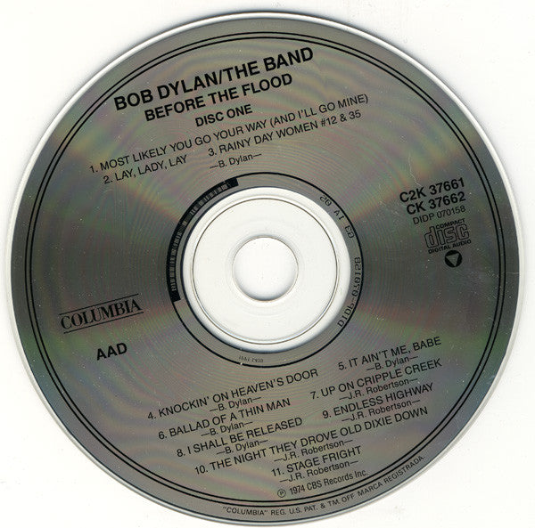 Bob Dylan / The Band : Before The Flood (2xCD, Album, RE)