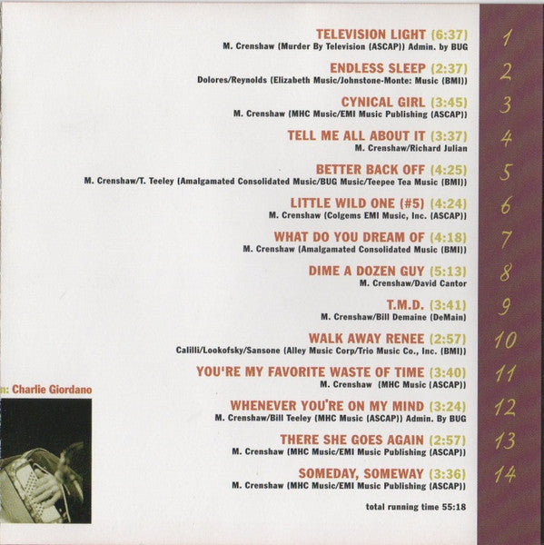 Marshall Crenshaw : I've Suffered For My Art...Now It's Your Turn (CD, Album)