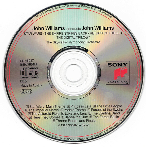 Skywalker Orchestra*, John Williams (4) : Star Wars  (Best Of - La Trilogy) (CD, Album, RE)