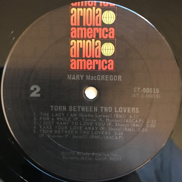 Mary MacGregor : Torn Between Two Lovers (LP, Album, Jac)