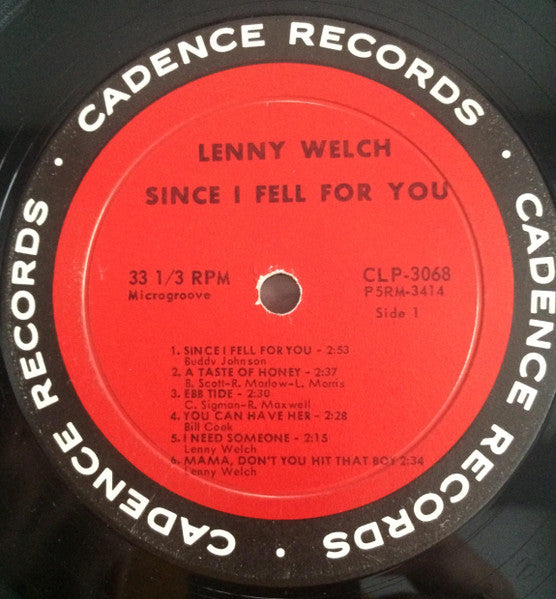 Lenny Welch : Since I Fell For You (LP, Album, Mono, Mic + LP)
