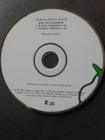 Johnathan Rice : Kiss Me Goodbye (CD, Single, Promo)