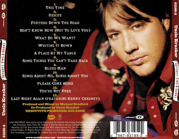 Uncle Kracker : Seventy Two & Sunny (CD, Album, Enh)
