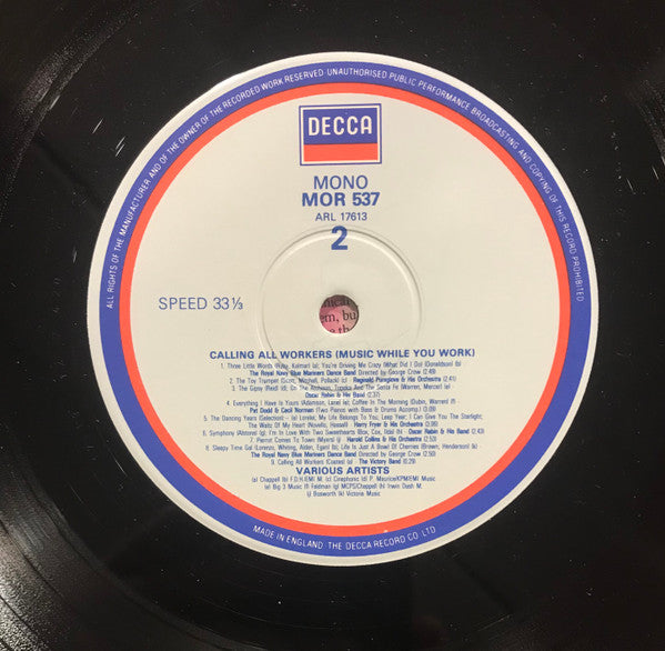 Various : Calling All Workers - Music While You Work (LP, Album)