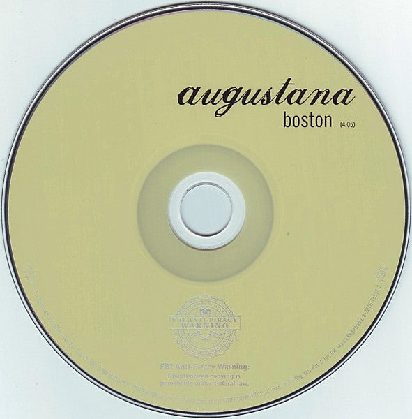 Augustana : Boston (CD, Single, Promo)