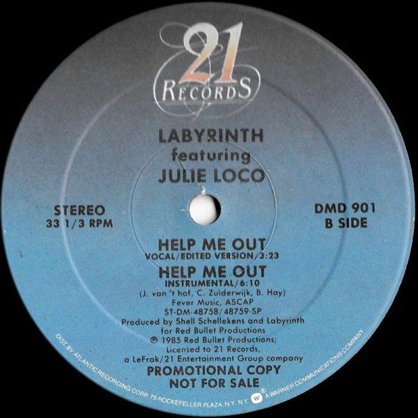 Labyrinth (4) Featuring Julia Loko : Help Me Out (12", Maxi, Promo, Spe)