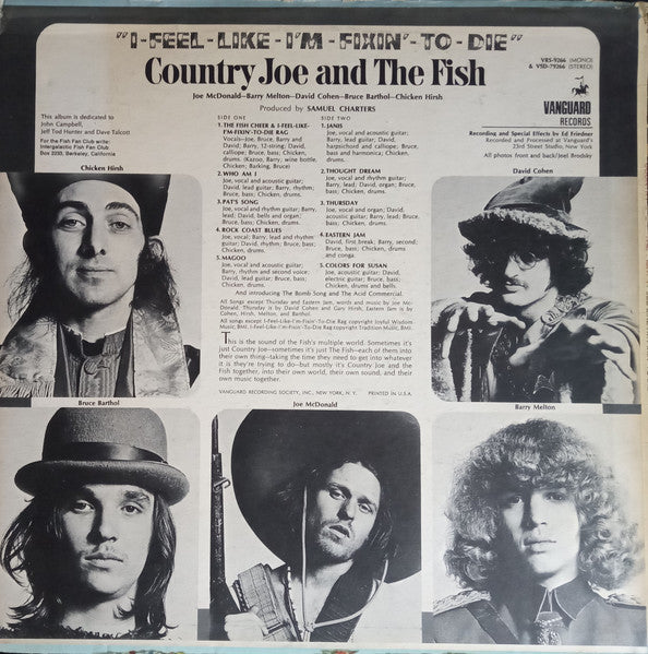 Country Joe And The Fish : I-Feel-Like-I'm-Fixin'-To-Die (LP, Album, RP, Blu)