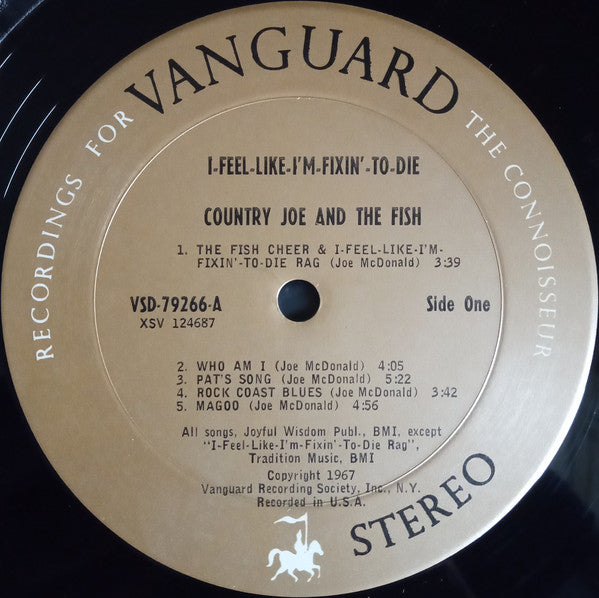 Country Joe And The Fish : I-Feel-Like-I'm-Fixin'-To-Die (LP, Album, RP, Blu)