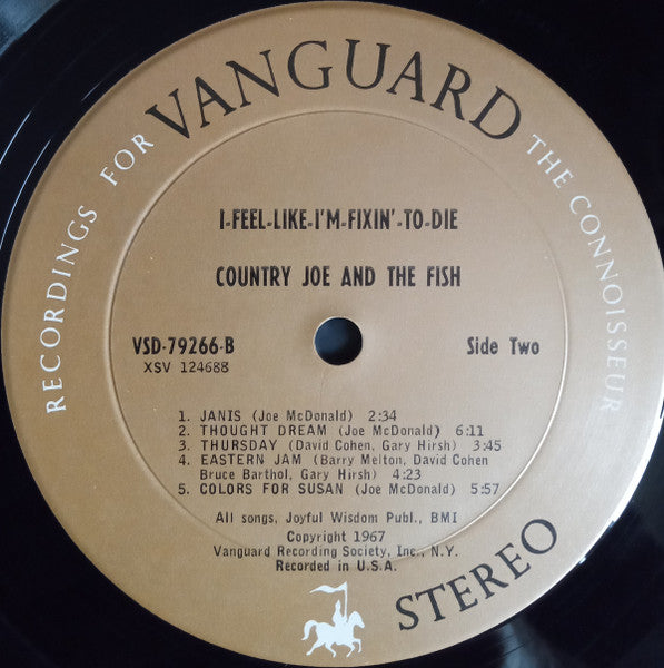 Country Joe And The Fish : I-Feel-Like-I'm-Fixin'-To-Die (LP, Album, RP, Blu)