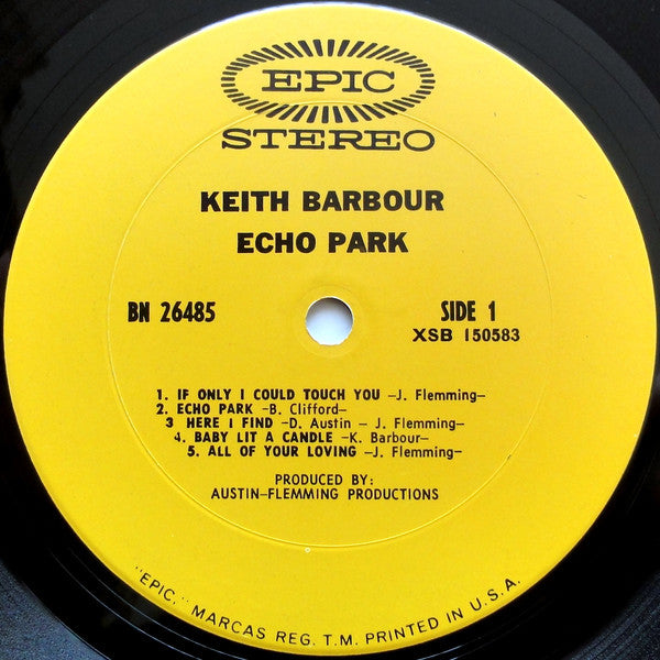 Keith Barbour : Echo Park (LP, Album)